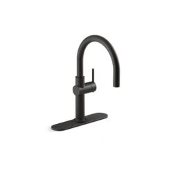 KOHLER Crue Black Single-Handle Bar Sink Faucet