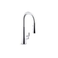 KOHLER Tone Chrome Touchless Pull-Down Single-Handle Kitchen Sink Faucet