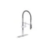 KOHLER Crue Chrome Single-Handle Semi-Professional Kitchen Sink Faucet