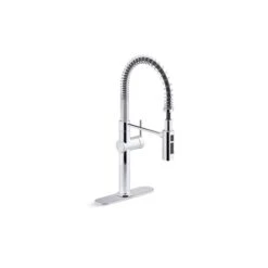 KOHLER Crue Chrome Single-Handle Semi-Professional Kitchen Sink Faucet