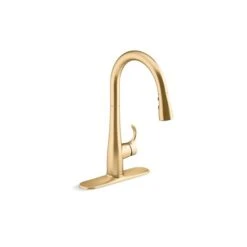 KOHLER Simplice Brass Touchless Pull-Down Kitchen Sink Faucet