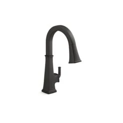 KOHLER Riff Black Touchless Pull-Down Kitchen Sink Faucet With KOHLER® Konnect