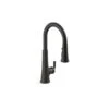 KOHLER Tone Touchless Pull-Down Black Single-Handle Kitchen Sink Faucet