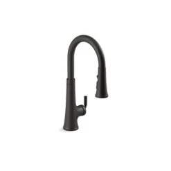 KOHLER Tone Touchless Pull-Down Black Single-Handle Kitchen Sink Faucet