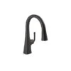 KOHLER Graze Pull-Down Black Kitchen Sink Faucet With Three-Function Sprayhead