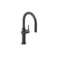 KOHLER Crue Black Pull-Down Single-Handle Kitchen Faucet