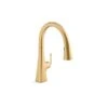 KOHLER Graze Brass Touchless Pull-Down Kitchen Sink Faucet With Three-Function Sprayhead