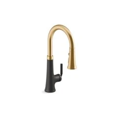 KOHLER Tone Pull-Down Single-Handle Kitchen Sink Faucet - Black
