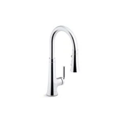 KOHLER Tone Chrome Pull-Down Single-Handle Kitchen Sink Faucet