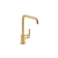 KOHLER Purist Brass Single-Hole Kitchen Sink Faucet With 8-in Spout