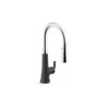 KOHLER Tone Touchless Black Pull-Down Single-Handle Kitchen Sink Faucet