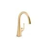 KOHLER Graze Brass Bar Sink Faucet With Swing Spout