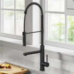 Kraus Artec Pro Pull-Down Kitchen Faucet With Pot Filler In Matte Black