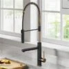 Kraus Artec Pro Kitchen Faucet In Spot Free Antique Champagne Bronze / Matte Black
