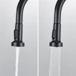 Transform Vienna Black 1-Handle Deck Mount Pull-Down Handle/Lever Kitchen Faucet (Deck Plate Included)