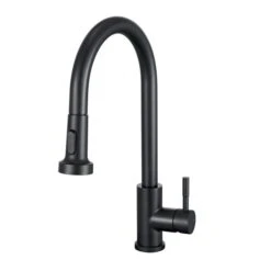 Transform Vienna Black 1-Handle Deck Mount Pull-Down Handle/Lever Kitchen Faucet (Deck Plate Included) -Alliedbas Shop 330989396 MainImage 001 l