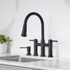 Blanco Empressa Matte Black 2-Handle Deck Mount Pull-Down Residential Kitchen Faucet 9 Blanco Empressa Matte Black 2-Handle Deck Mount Pull-Down Residential Kitchen Faucet -Alliedbas Shop 330992820 AlternateImage1 l