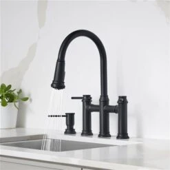 Blanco Empressa Matte Black 2-Handle Deck Mount Pull-Down Residential Kitchen Faucet 7 Blanco Empressa Matte Black 2-Handle Deck Mount Pull-Down Residential Kitchen Faucet -Alliedbas Shop 330992820 AlternateImage3 l