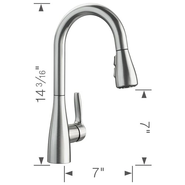 Blanco Atura PVD Steel 1-Handle Deck Mount Residential Bar And Kitchen Faucet 3 Blanco Atura PVD Steel 1-Handle Deck Mount Residential Bar And Kitchen Faucet - Image 3