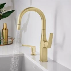 Blanco Rivana Satin Gold 1-Handle Deck Mount Residential Bar And Kitchen Faucet 8 Blanco Rivana Satin Gold 1-Handle Deck Mount Residential Bar And Kitchen Faucet -Alliedbas Shop 330992828 AlternateImage3 l