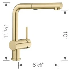 Blanco Linus Satin Gold 1-Handle Deck Mount Pull-Out Residential Kitchen Faucet 7 Blanco Linus Satin Gold 1-Handle Deck Mount Pull-Out Residential Kitchen Faucet -Alliedbas Shop 330992829 AlternateImage4 l
