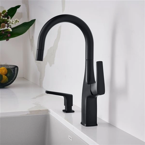 Blanco Rivana Matte Black 1-Handle Deck Mount Residential Bar And Kitchen Faucet 1 Blanco Rivana Matte Black 1-Handle Deck Mount Residential Bar And Kitchen Faucet