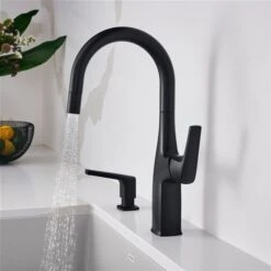 Blanco Rivana Matte Black 1-Handle Deck Mount Residential Bar And Kitchen Faucet 7 Blanco Rivana Matte Black 1-Handle Deck Mount Residential Bar And Kitchen Faucet -Alliedbas Shop 330992831 AlternateImage3 l