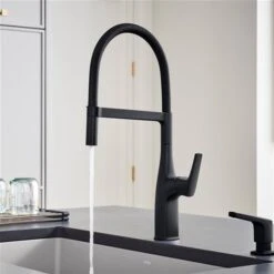 Blanco Rivana Matte Black 1-Handle Deck Mount Pull-Down Residential Kitchen Faucet 8 Blanco Rivana Matte Black 1-Handle Deck Mount Pull-Down Residential Kitchen Faucet -Alliedbas Shop 330992836 AlternateImage2 l