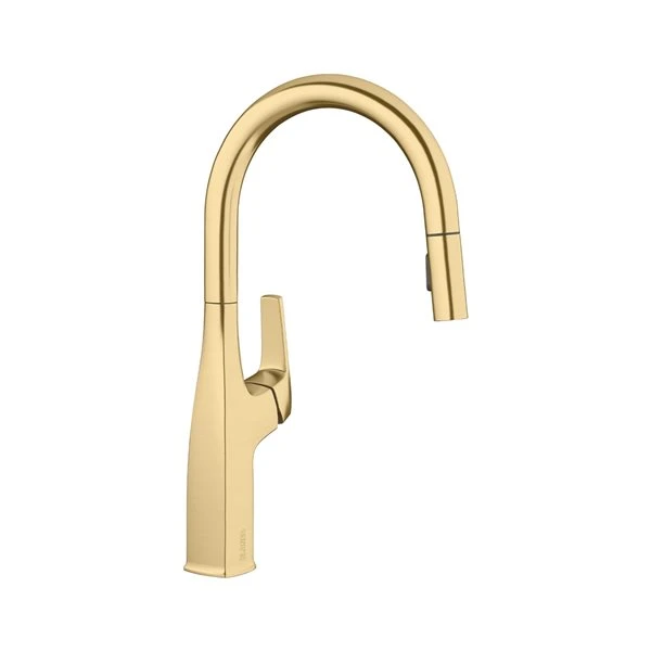 Blanco Rivana Satin Gold 1-Handle Deck Mount Pull-Down Residential Kitchen Faucet 1 Blanco Rivana Satin Gold 1-Handle Deck Mount Pull-Down Residential Kitchen Faucet