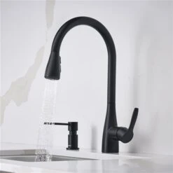 Blanco Atura Matte Black 1-Handle Deck Mount Pull-Down Residential Kitchen Faucet 7 Blanco Atura Matte Black 1-Handle Deck Mount Pull-Down Residential Kitchen Faucet -Alliedbas Shop 330992847 AlternateImage3 l