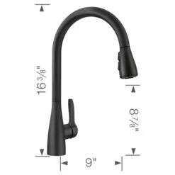 Blanco Atura Matte Black 1-Handle Deck Mount Pull-Down Residential Kitchen Faucet