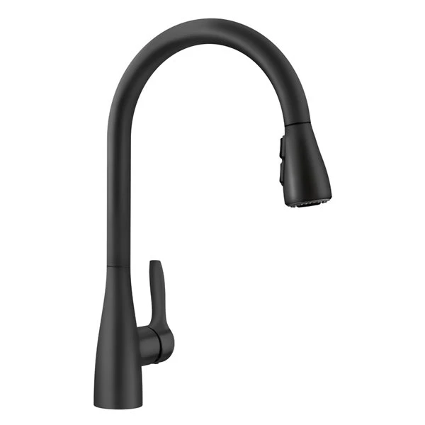 Blanco Atura Matte Black 1-Handle Deck Mount Pull-Down Residential Kitchen Faucet 5 Blanco Atura Matte Black 1-Handle Deck Mount Pull-Down Residential Kitchen Faucet - Image 5