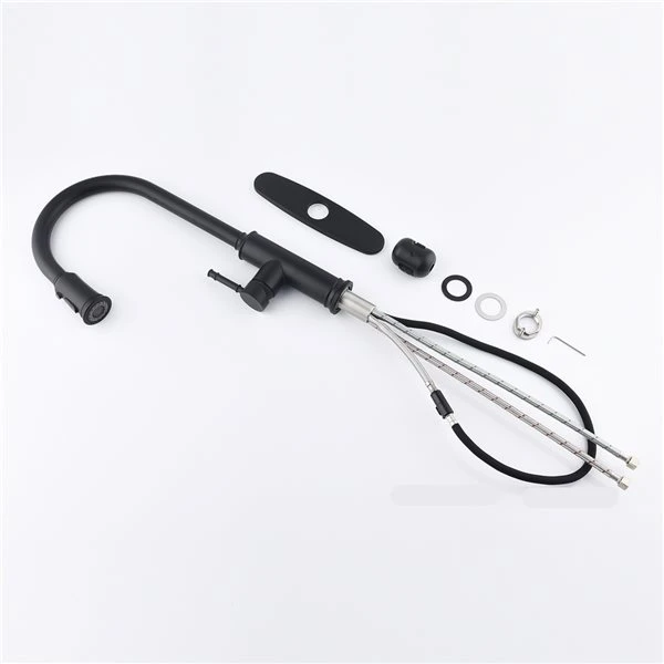 Clihome 19.68-in Black Kitchen Faucet With Pull Out Sprayer 5 Clihome 19.68-in Black Kitchen Faucet With Pull Out Sprayer - Image 5