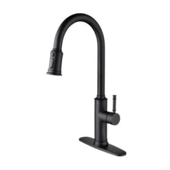 Clihome 19.68-in Black Kitchen Faucet With Pull Out Sprayer 8 Clihome 19.68-in Black Kitchen Faucet With Pull Out Sprayer -Alliedbas Shop 330992859 MainImage 001 l