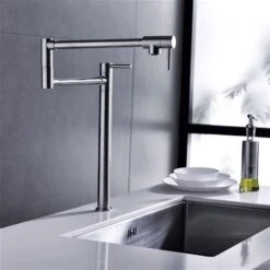 Clihome 18.26-in Nickel Pot Filler Faucet With Extension Shank