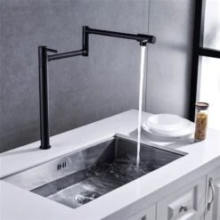 Clihome 18.26-in Black Pot Filler Faucet With Extension Shank -Alliedbas Shop 330992870 AlternateImage2 l