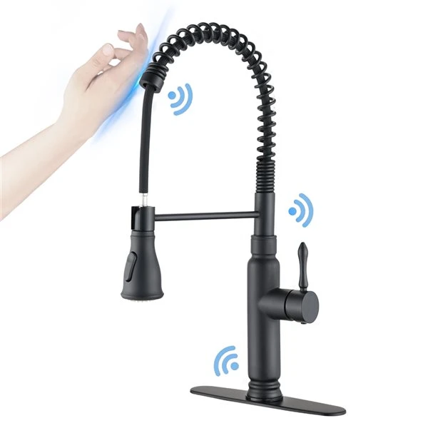 Clihome 19.25-in Touch Kitchen Faucet With Pull Down Sprayer - Black 1 Clihome 19.25-in Touch Kitchen Faucet With Pull Down Sprayer - Black