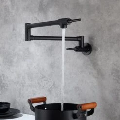 Clihome 18.26-in Wall Mount Pot Filler Faucet - Black -Alliedbas Shop 330992875 AlternateImage2 l