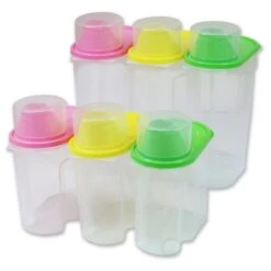 Basicwise 6-Piece Multisize Plastic Food Storage Containers -Alliedbas Shop 330993145 MainImage 001 l