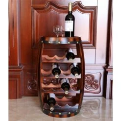 Vintiquewise 14-Bottle Brown Wood Wine Rack