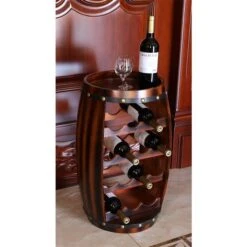 Vintiquewise 14-Bottle Brown Wood Wine Rack 9 Vintiquewise 14-Bottle Brown Wood Wine Rack -Alliedbas Shop 330993161 AlternateImage3 l