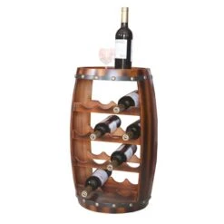 Vintiquewise 14-Bottle Brown Wood Wine Rack 7 Vintiquewise 14-Bottle Brown Wood Wine Rack -Alliedbas Shop 330993161 MainImage 001 l