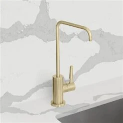 Stylish Brushed Gold 1-Handle Cold Water Stainless Steel Drinking Water Tap Faucet -Alliedbas Shop 330996143 AlternateImage1 l