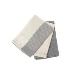 IH Casa Decor 3-Piece Ash Dual Waffle Dish Cloths - Set Of 2