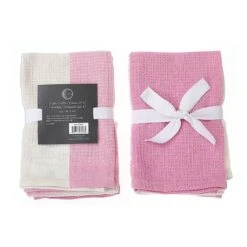 IH Casa Decor 3-Piece Blush Dual Waffle Dish Cloths - Set Of 2