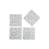IH Casa Decor 4-Piece Terrazzo Square Glass Coasters