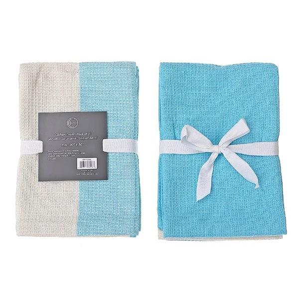 IH Casa Decor 3-Piece Sky Dual Waffle Kitchen Towels 1 IH Casa Decor 3-Piece Sky Dual Waffle Kitchen Towels