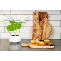 Fab Slabs Camphor Laurel 14.37-in L X 5.91-in W Natural Wood Antibacterial Cutting Board -Alliedbas Shop 331008973 AlternateImage2 l