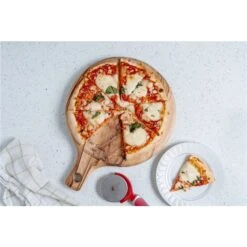 Fab Slabs Camphor Laurel 11.81-in L X 11.81-in W Natural Wood Antibacterial Pizza Board -Alliedbas Shop 331008974 AlternateImage4 l