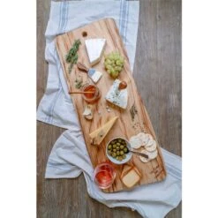 Fab Slabs Camphor Laurel 35.43-in L X 11.81-in W Natural Wood Antibacterial Grazing Platter 7 Fab Slabs Camphor Laurel 35.43-in L X 11.81-in W Natural Wood Antibacterial Grazing Platter -Alliedbas Shop 331008987 AlternateImage2 l